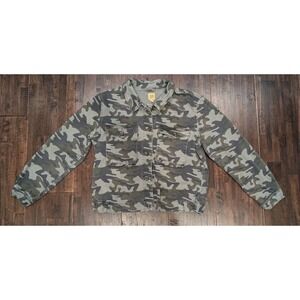 True Craft Camouflage Camo 2-Pocket Button-Up Jacket Women's Size Large